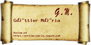 Göttler Mária névjegykártya